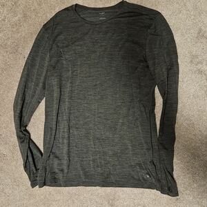 Men's Merino Wool Long Sleeve Shirt - Charcoal Gray